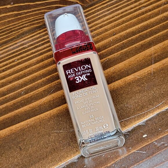REVLON AGE DEFYING 3X Liquid Foundation SPF 20 - 35 NATURAL BEIGE✨️NEW✨️ - Picture 8 of 8